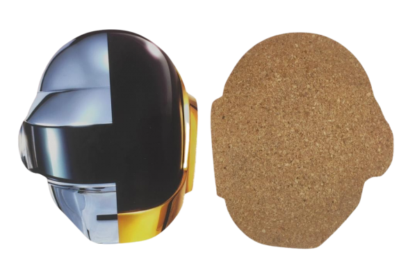 ROTATOR CATALOG - SONY DAFT PUNK HELMET CORK COASTER - blank background - compressed