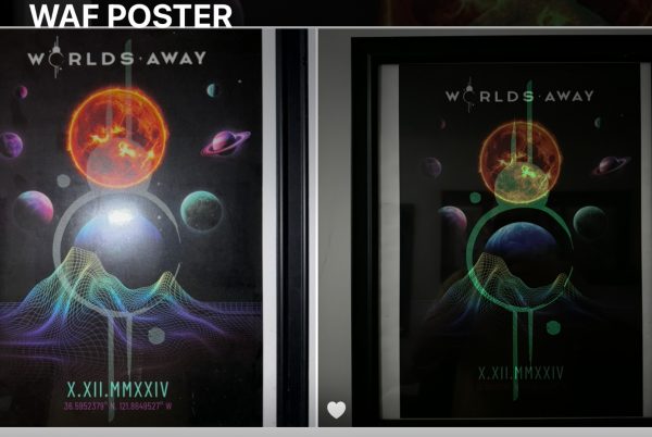 WAF COLLECTORS POSTER (TURKEY-MADE) PRODUCTION SAMPLE - GLOW IN THE DARK LIT & DARK