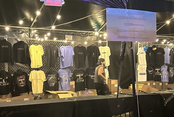 WORLDS AWAY FESTIVAL MERCH BOOTH